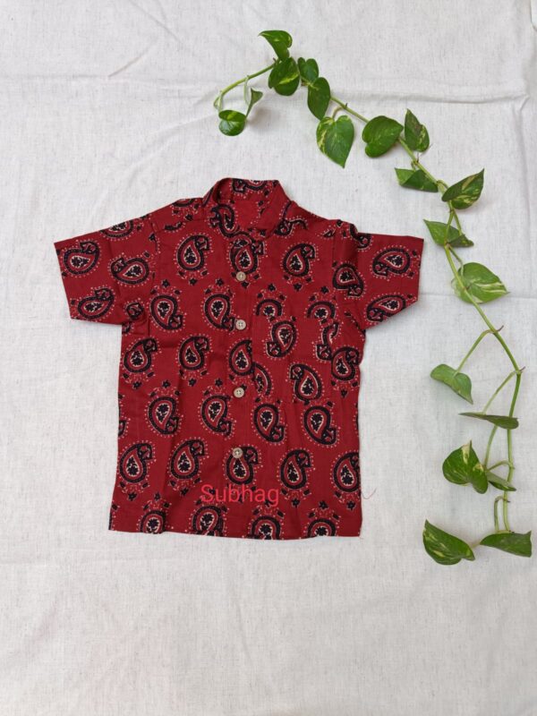 Men Shirt -Red Ajrakh